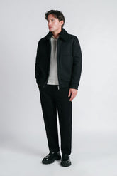 GIUBBOTTO AVIATOR CON PELLICCIA NERO